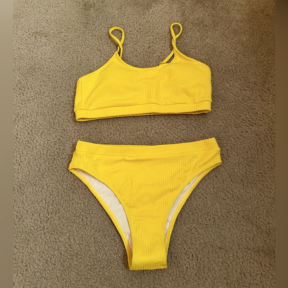 Yellow High waisted Bikini